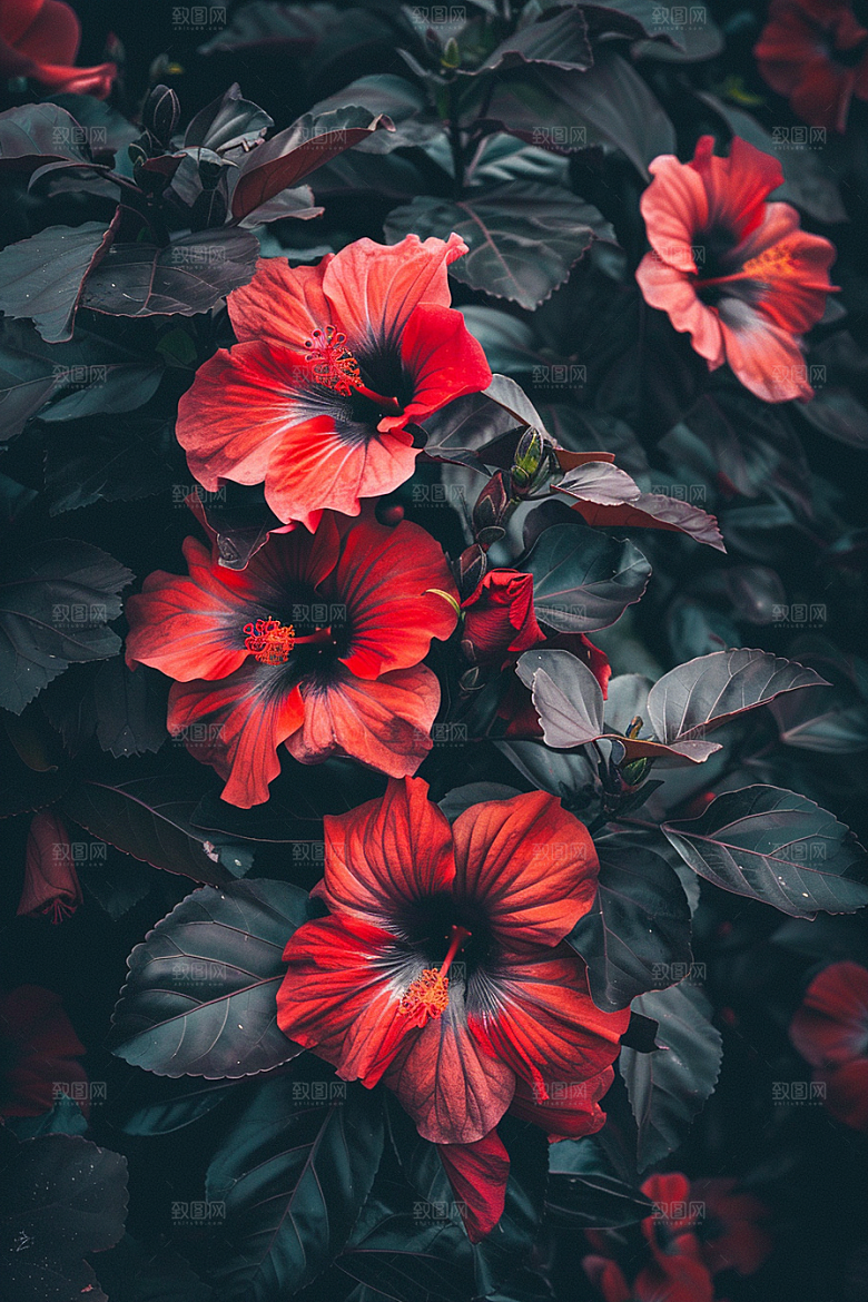 木槿花木棉夏天摄影图