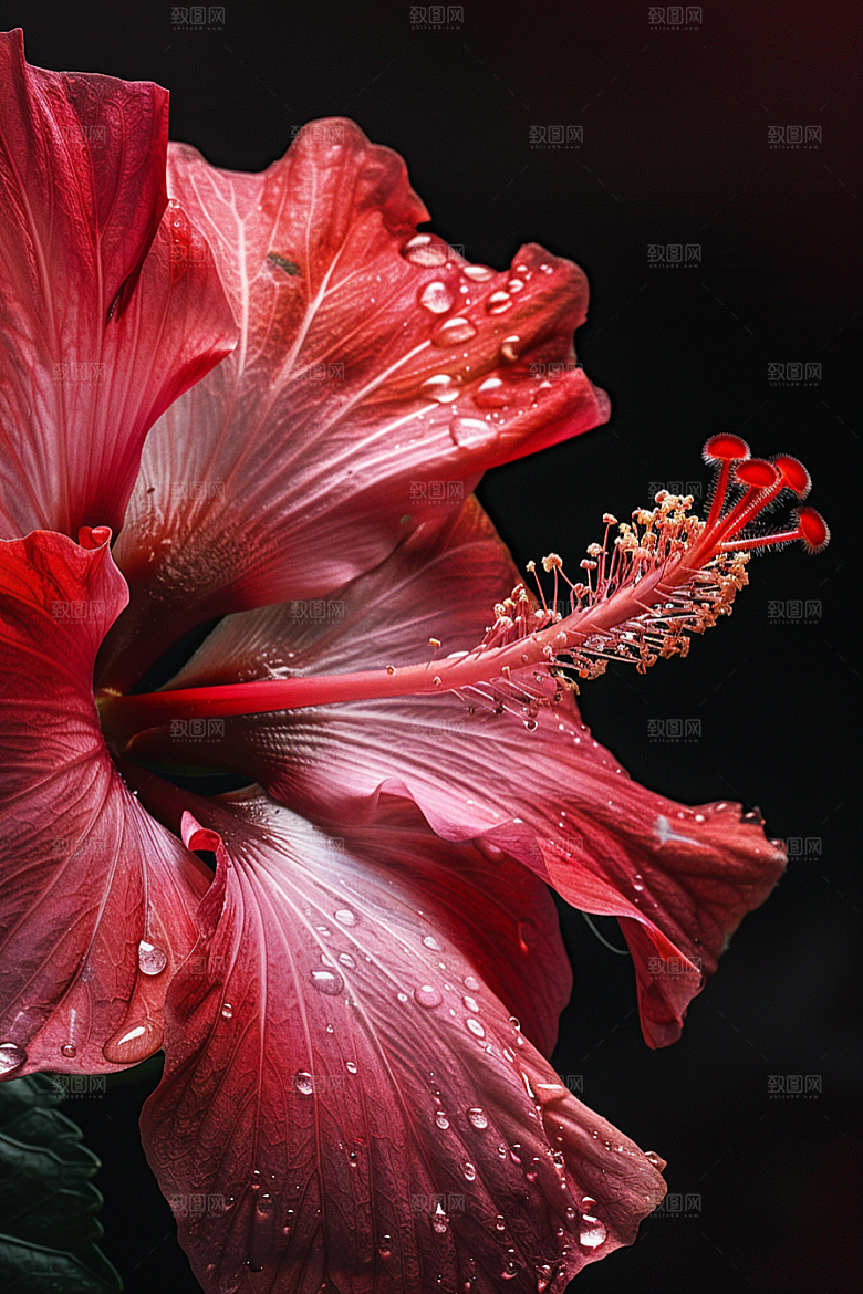 木槿花花朵自然摄影图