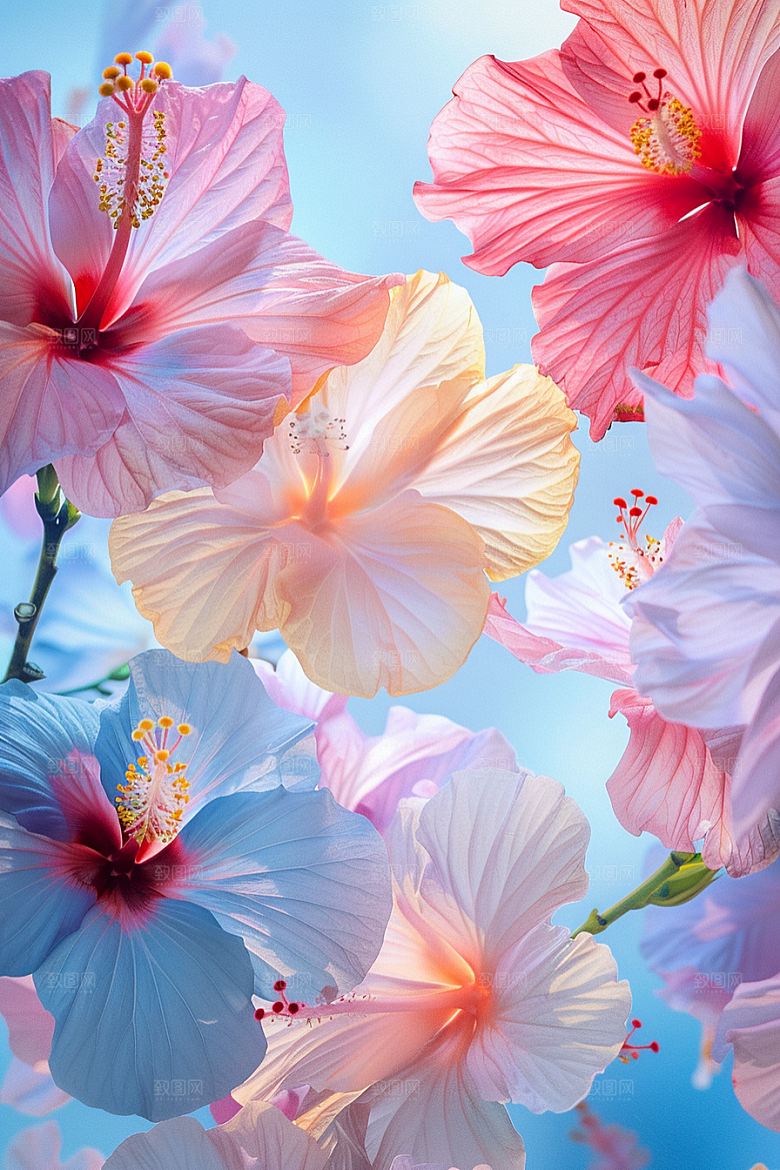 木槿花夏天木棉摄影图