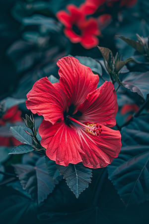 木槿花木棉花卉摄影图