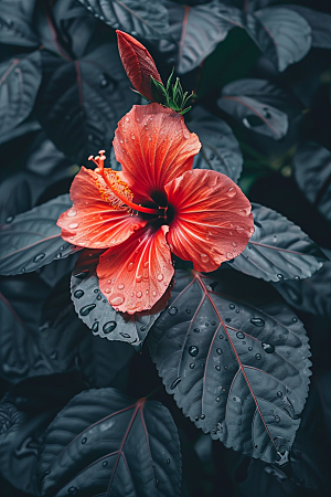 木槿花高清夏季摄影图