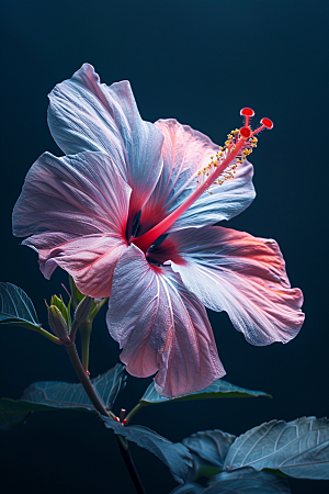 木槿花自然夏季摄影图