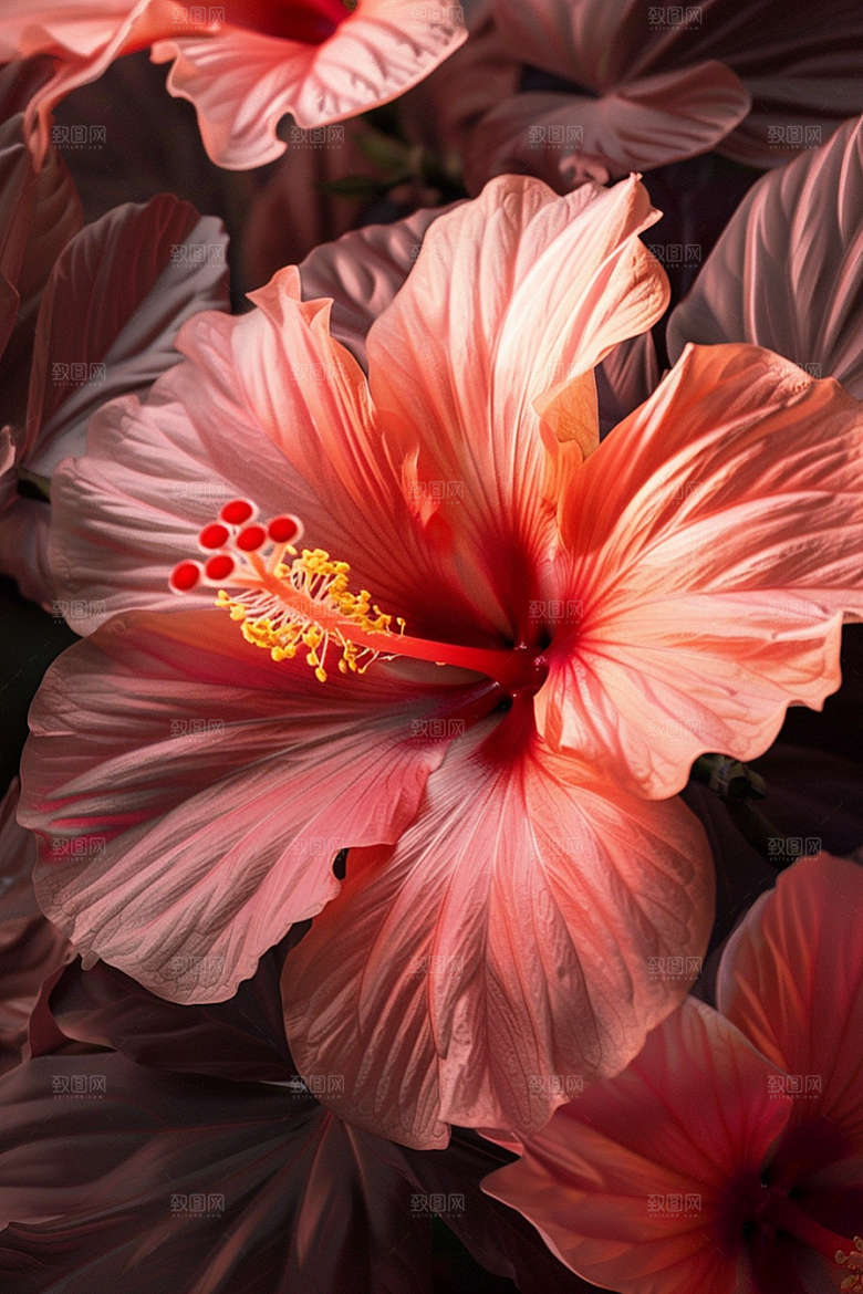 木槿花木棉夏天摄影图