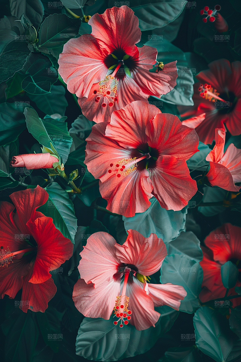 木槿花木棉自然摄影图