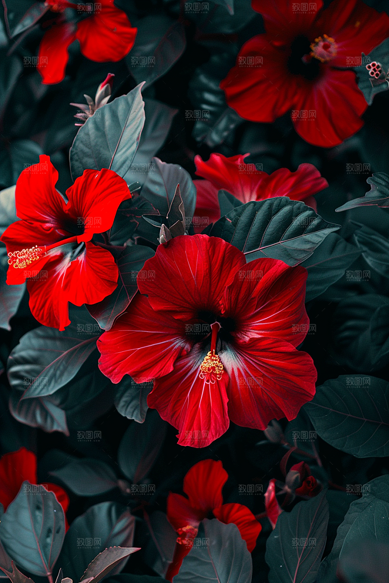 木槿花高清花卉摄影图