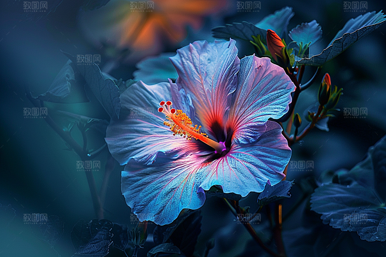 木槿花木棉自然摄影图