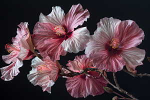 木槿花高清花朵摄影图