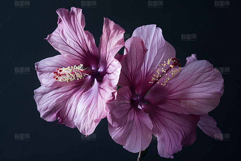 木槿花植物自然摄影图