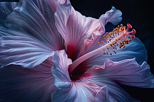 木槿花清新花朵摄影图