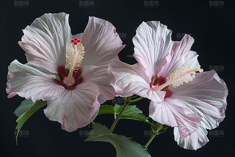 木槿花高清花卉摄影图
