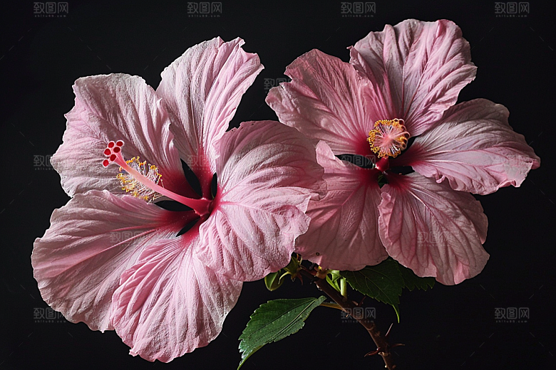 木槿花夏季自然摄影图