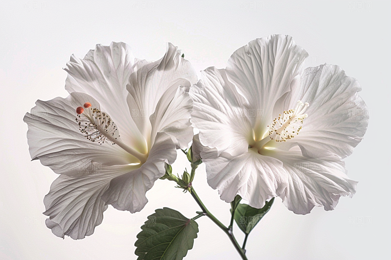 木槿花花朵夏季摄影图