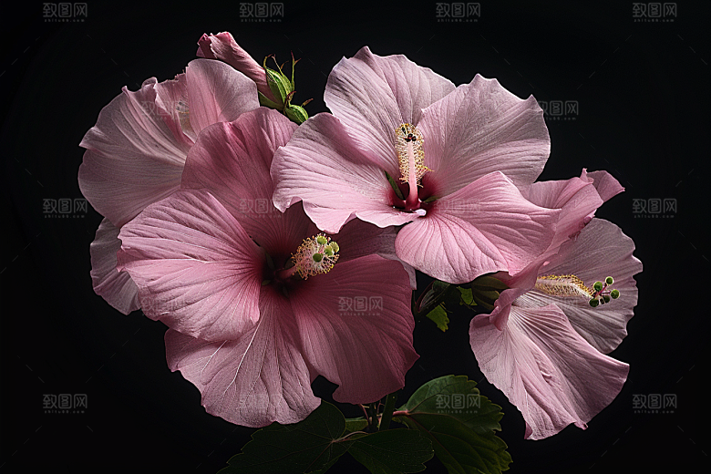 木槿花自然清新摄影图