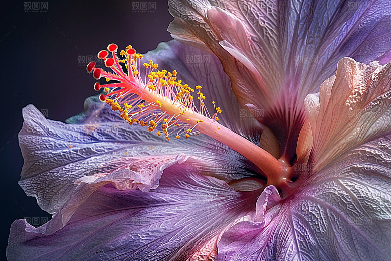 木槿花唯美夏天摄影图