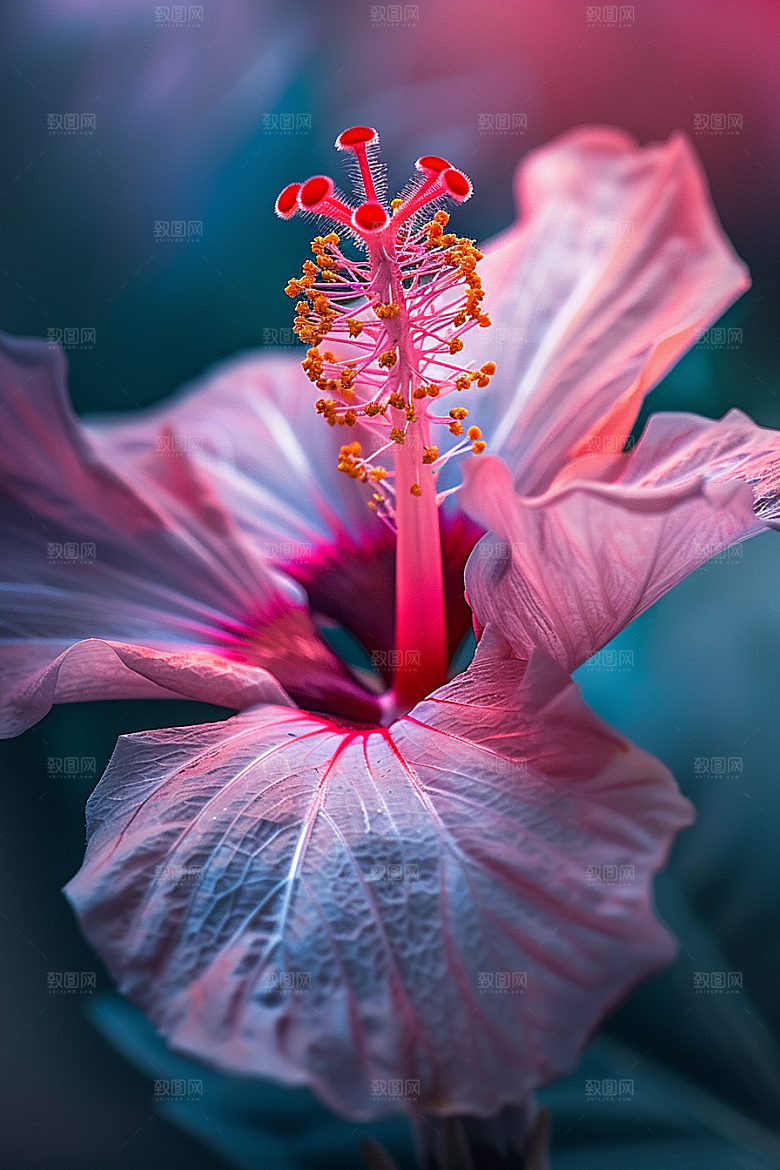 木槿花清新自然摄影图