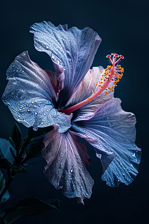 木槿花夏季花朵摄影图