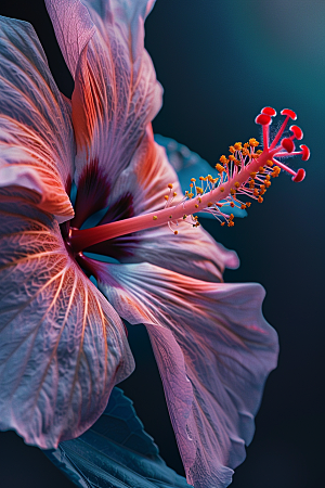 木槿花自然夏天摄影图