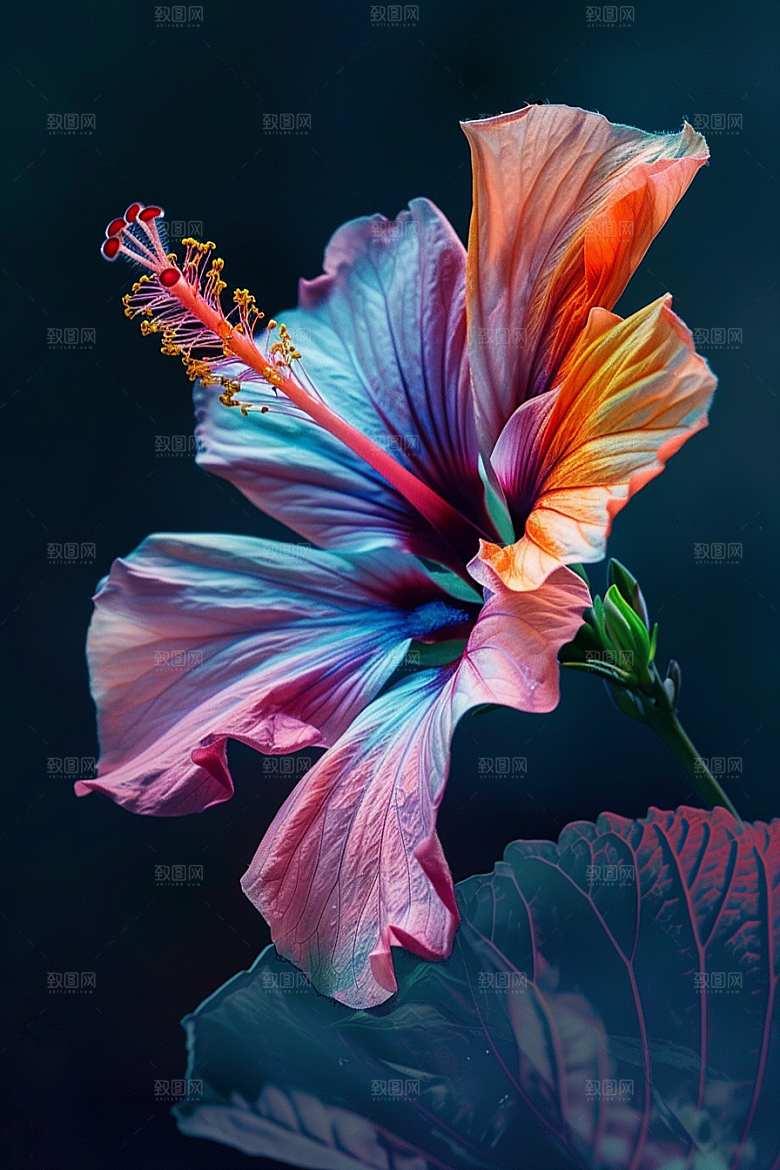 木槿花夏季高清摄影图