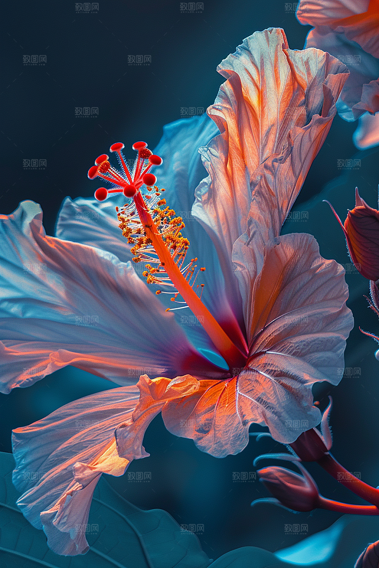 木槿花高清花卉摄影图