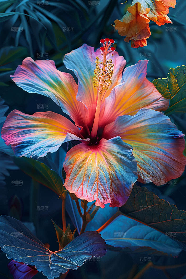 木槿花高清清新摄影图