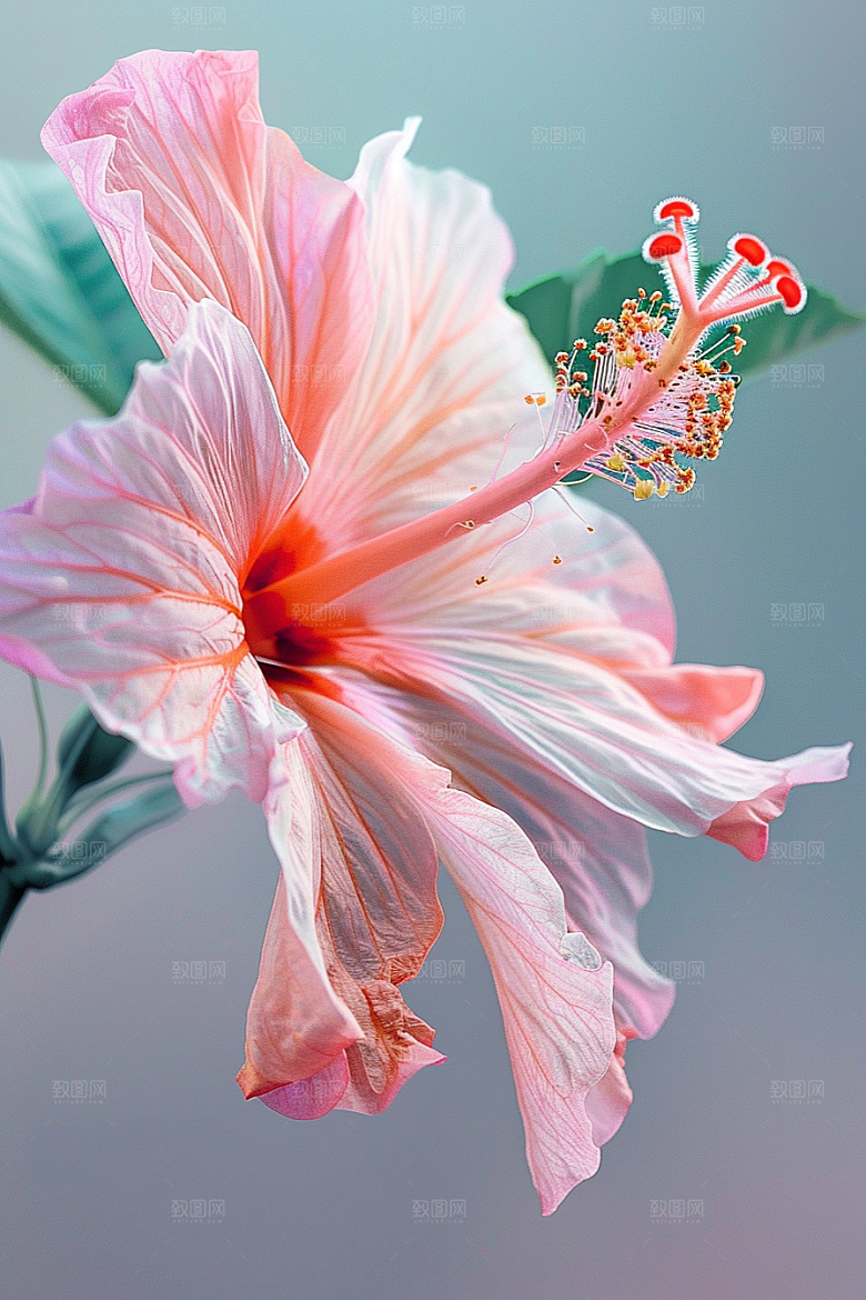 木槿花彩色高清摄影图