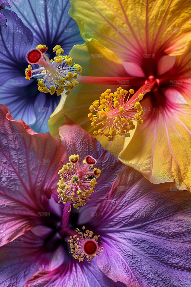 木槿花花朵高清摄影图