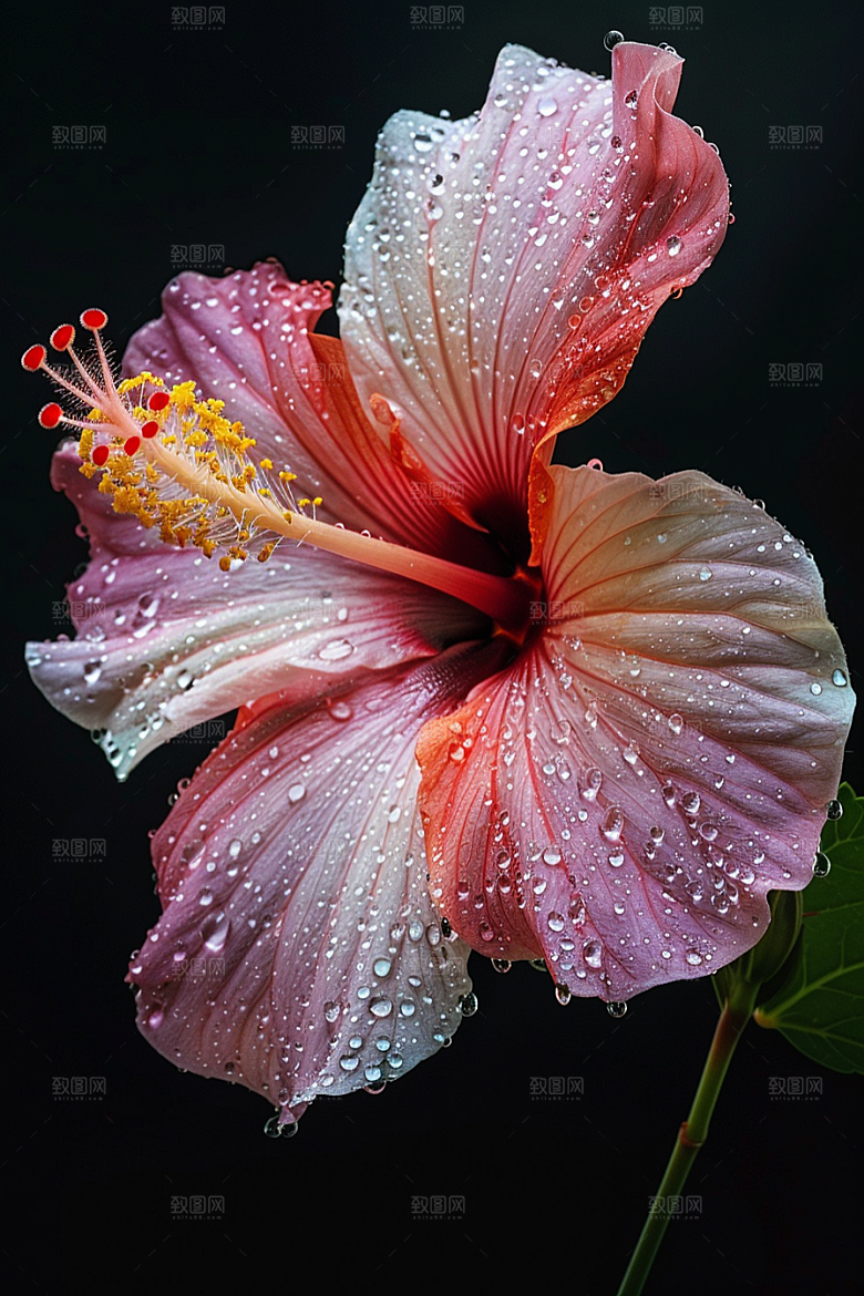 木槿花清新唯美摄影图