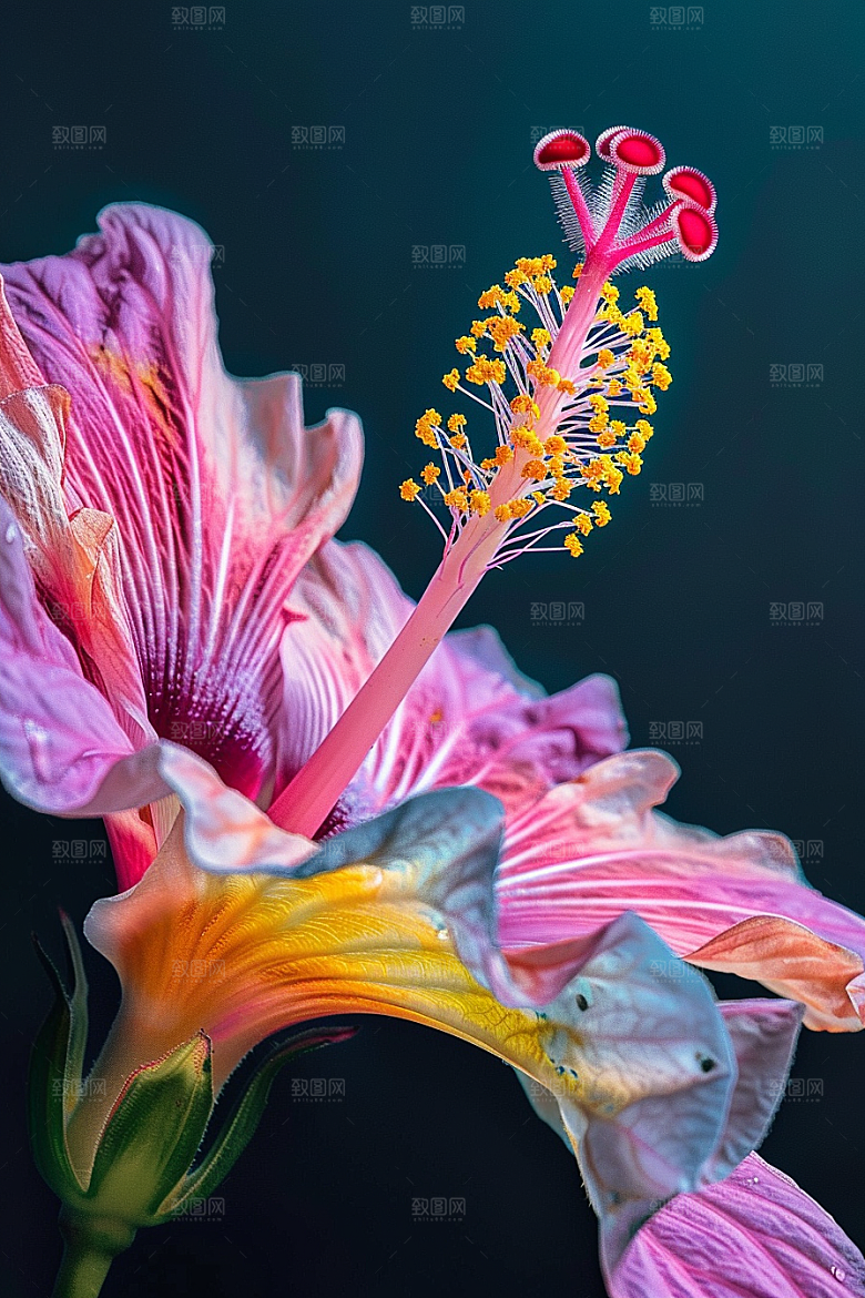 木槿花高清清新摄影图