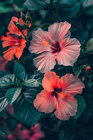 木槿花夏季高清摄影图
