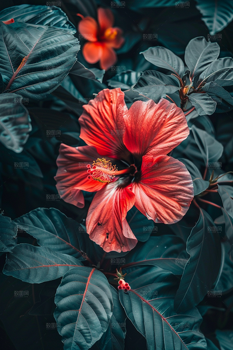 木槿花花朵高清摄影图