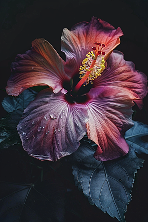 木槿花高清花卉摄影图