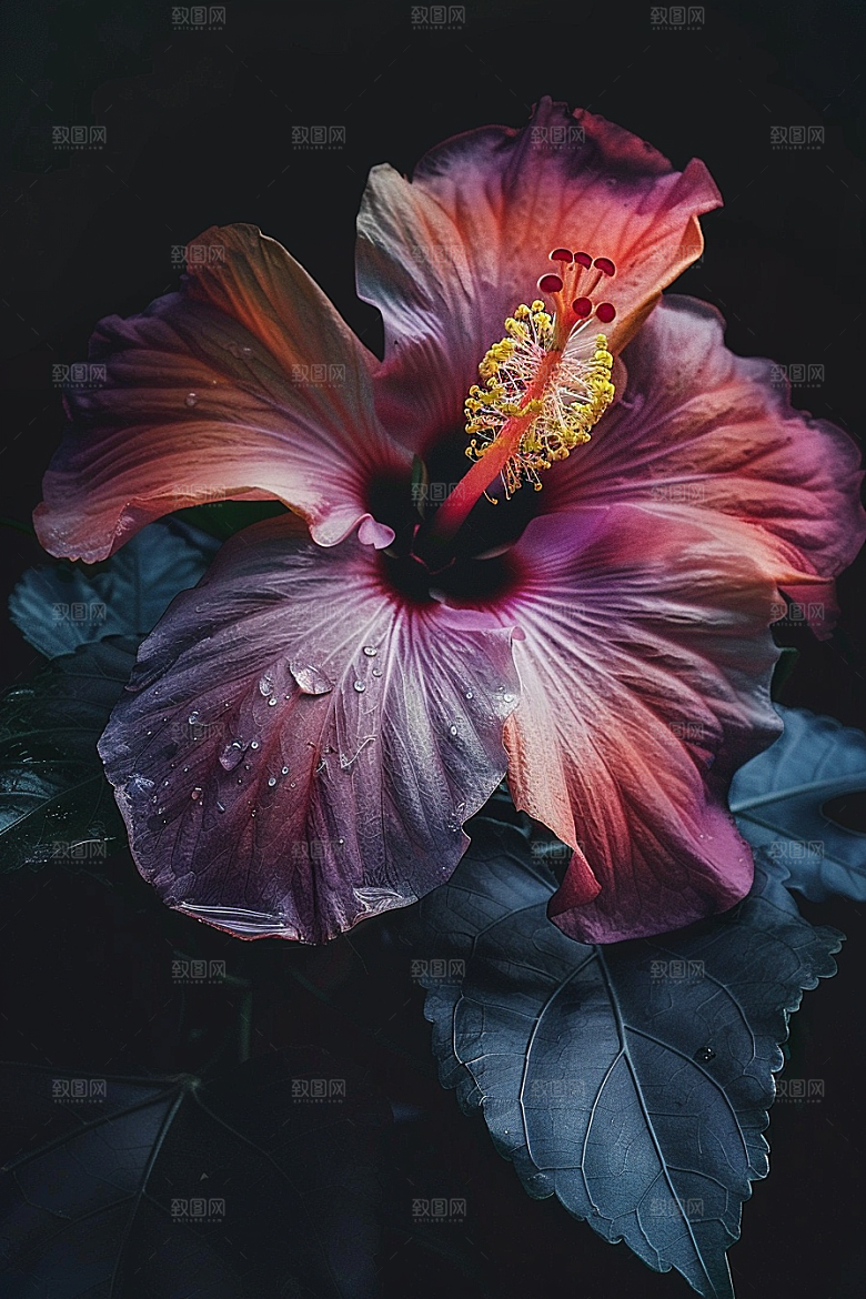 木槿花高清花卉摄影图