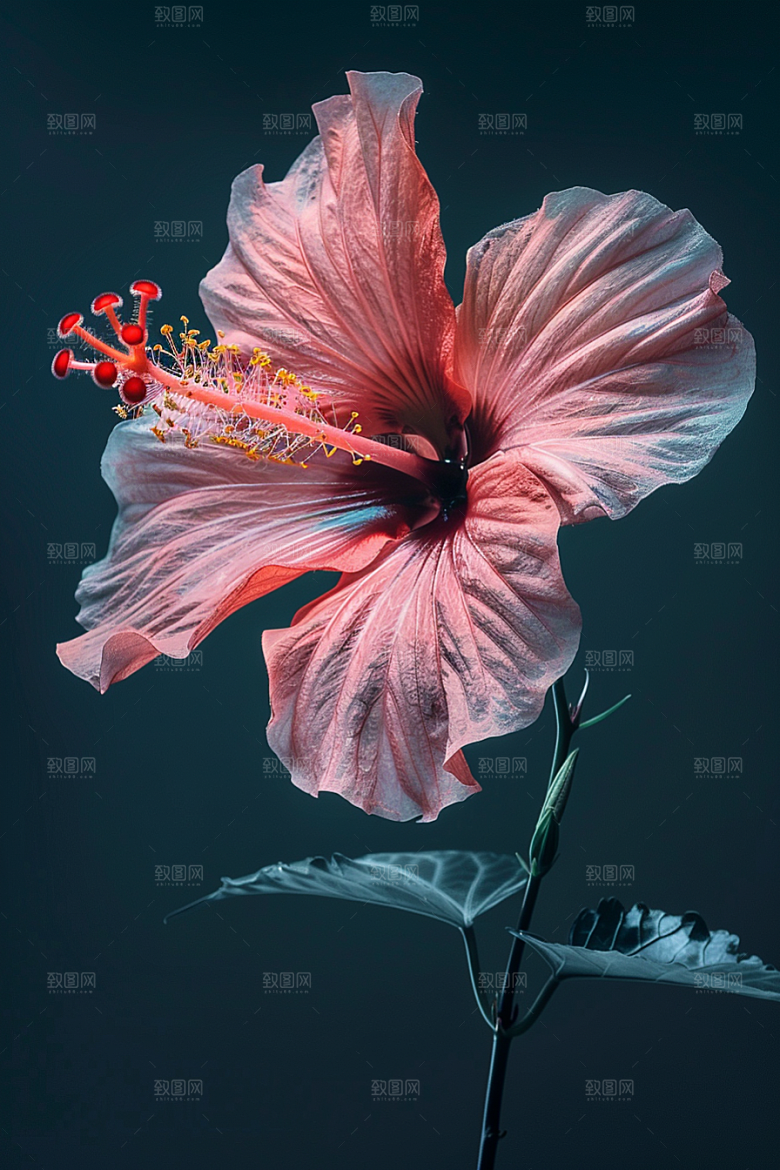 木槿花夏季唯美摄影图