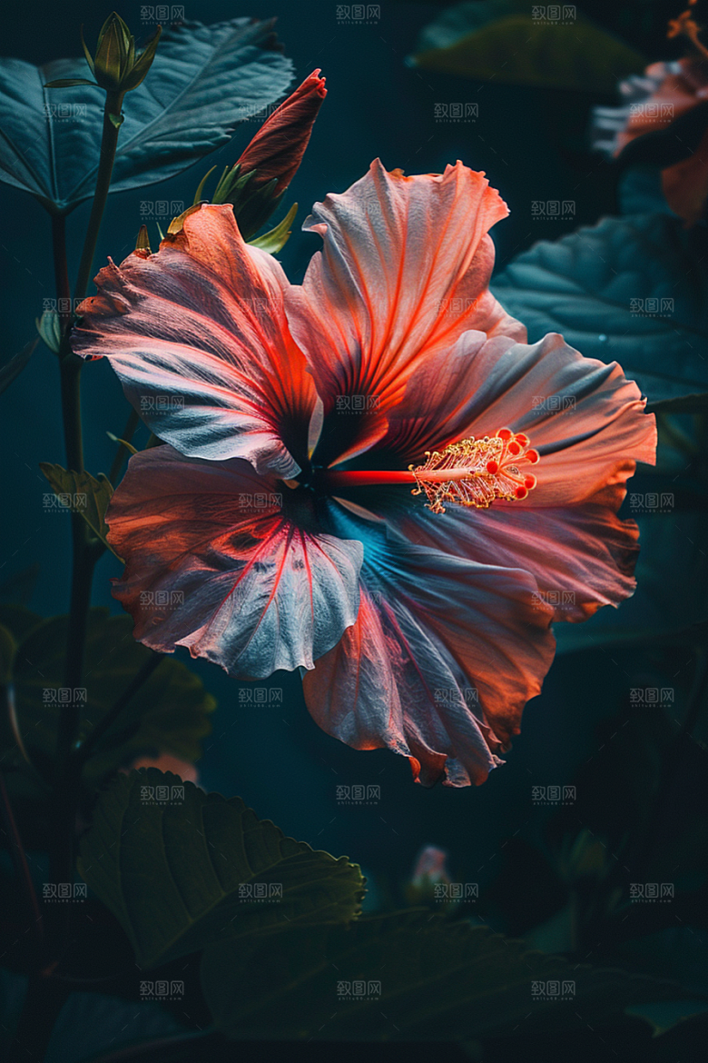 木槿花唯美木棉摄影图