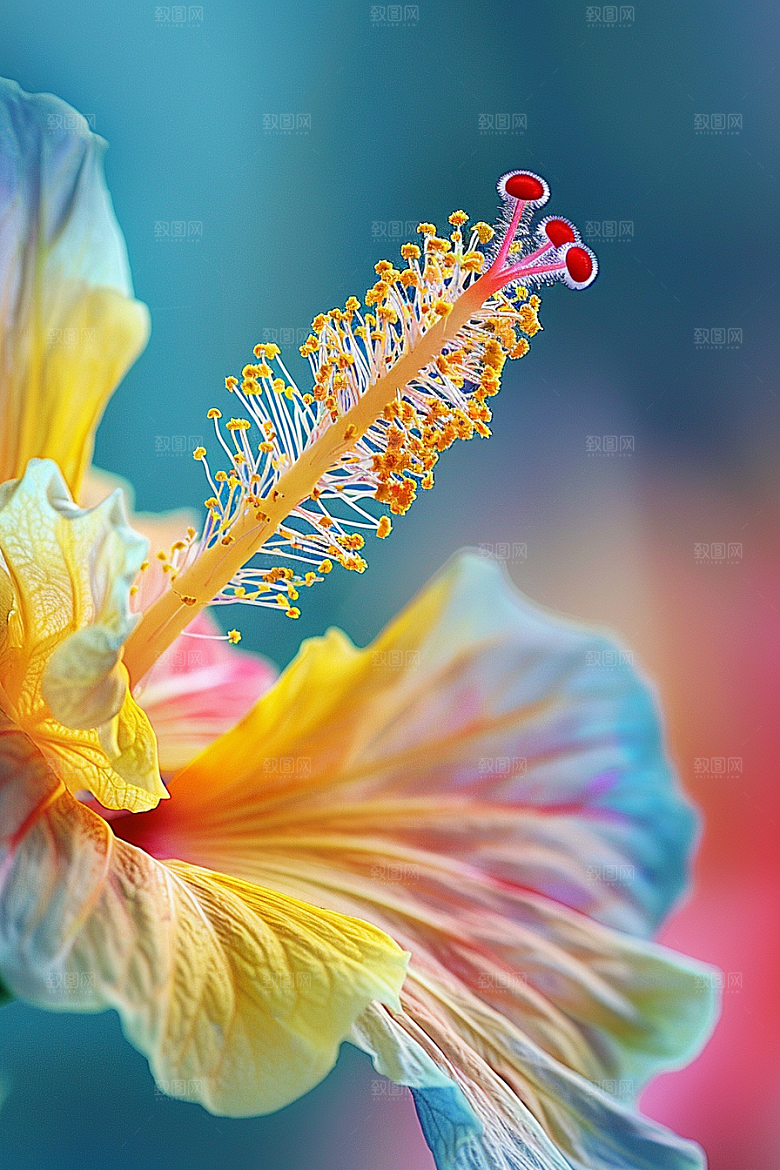 木槿花自然清新摄影图