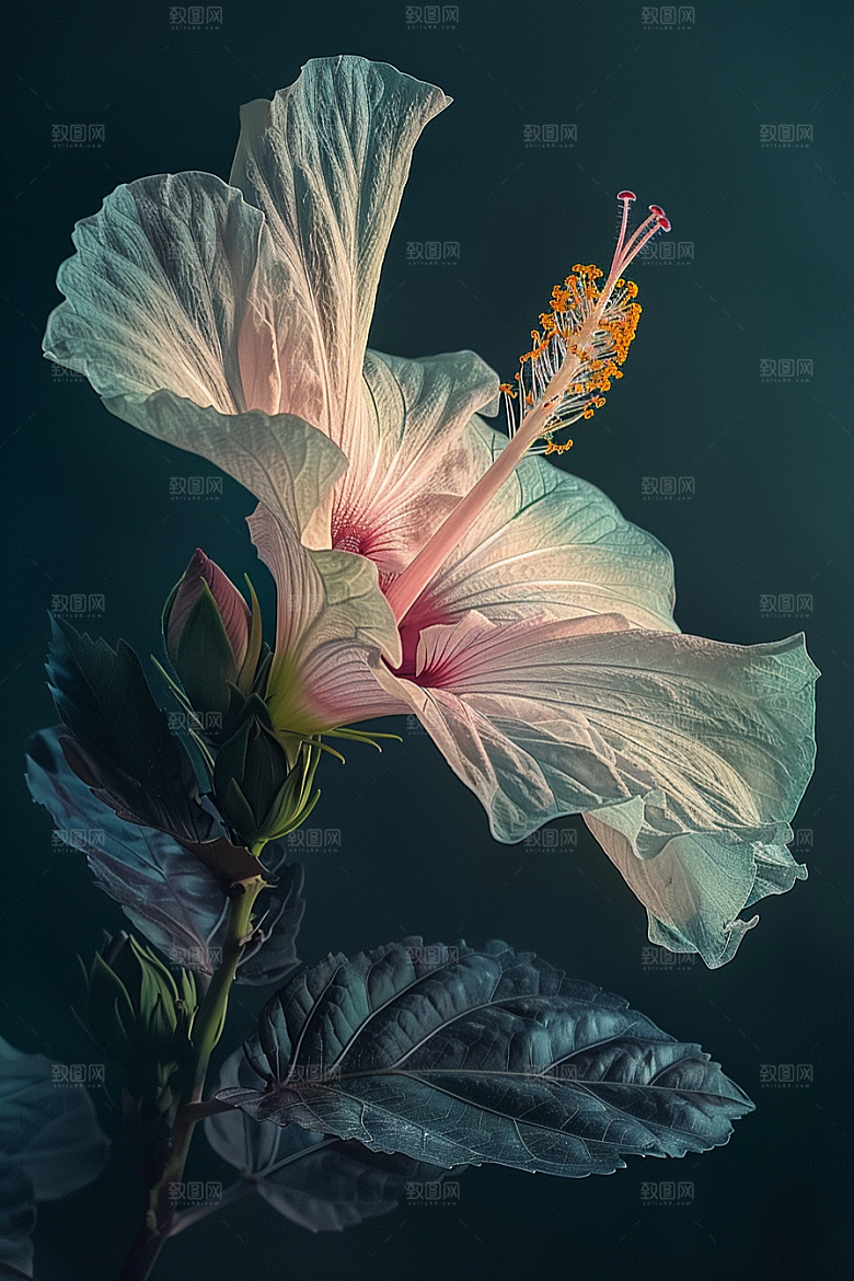 木槿花夏天高清摄影图