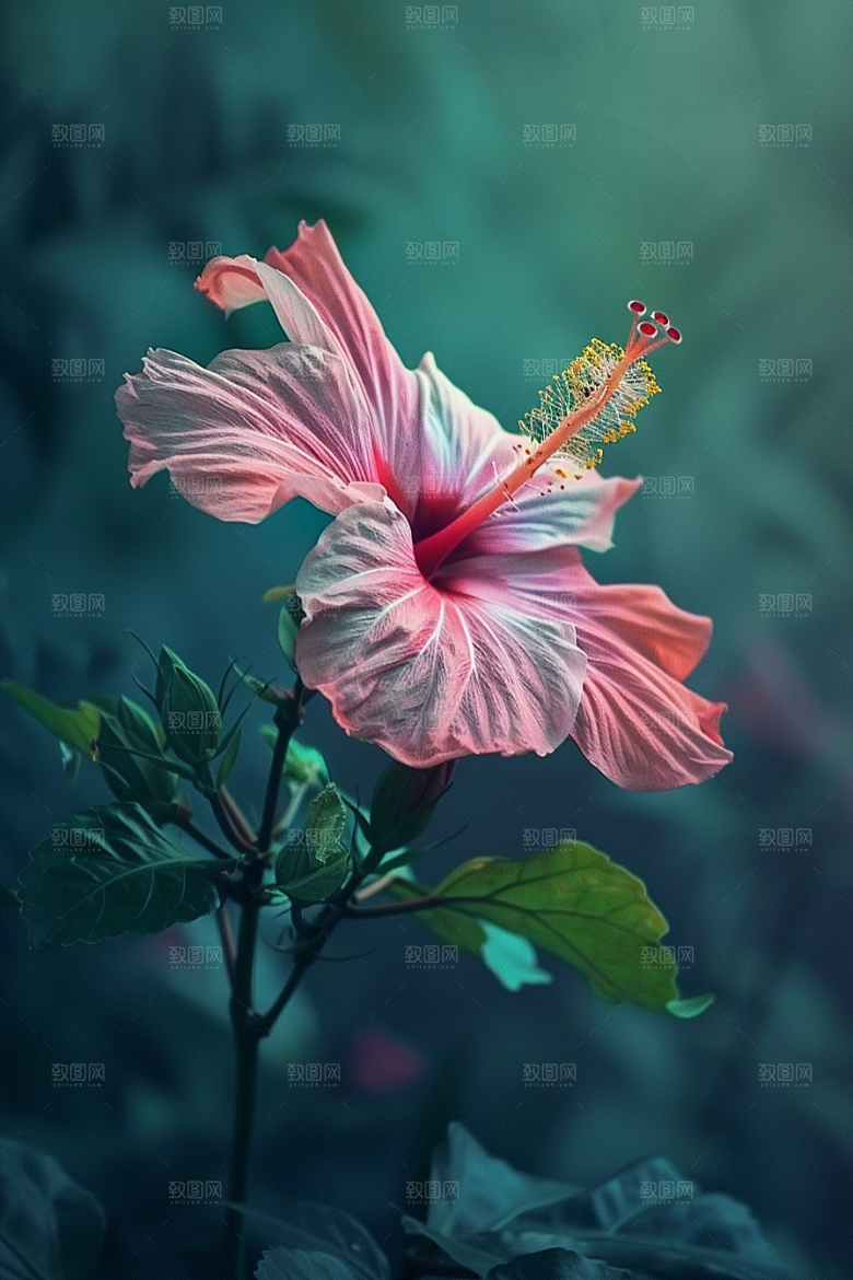 木槿花清新高清摄影图