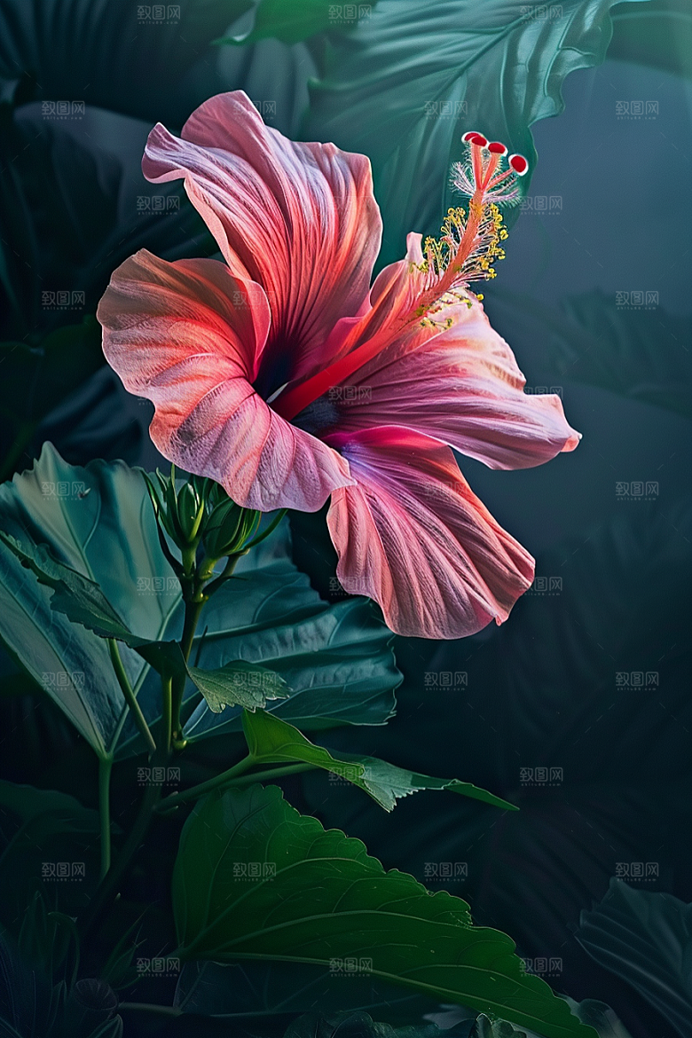 木槿花高清唯美摄影图