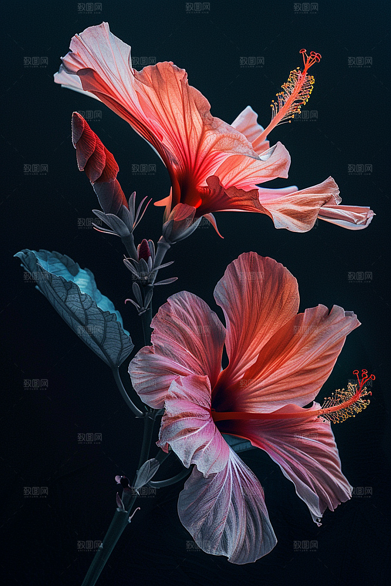木槿花高清夏天摄影图