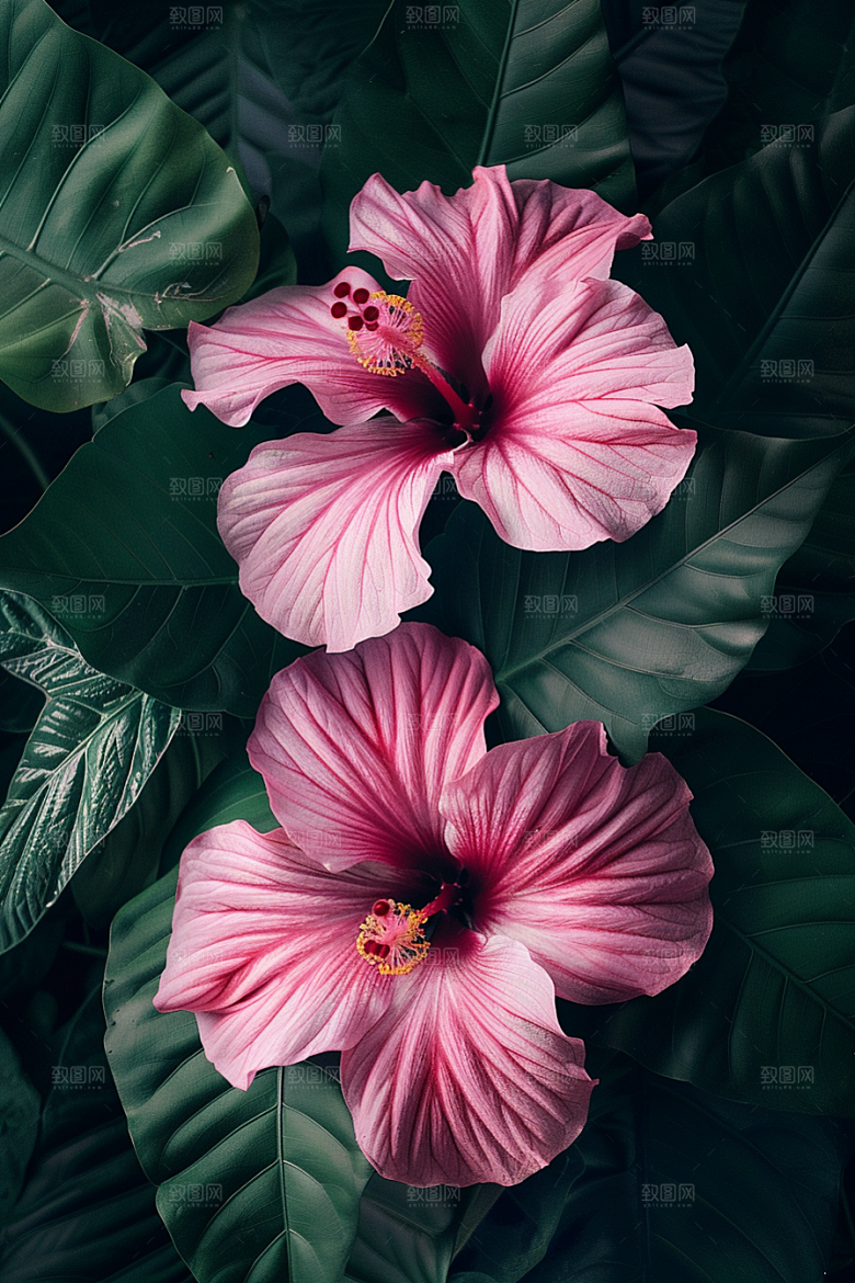 木槿花木棉花朵摄影图
