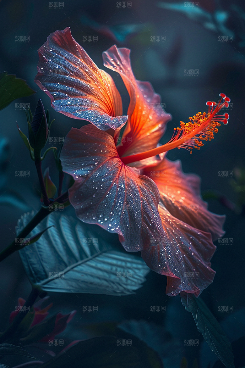 木槿花高清自然摄影图