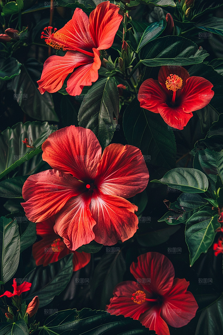 木槿花木棉自然摄影图