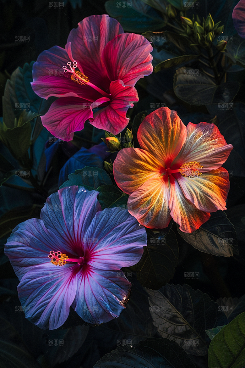 木槿花夏季木棉摄影图