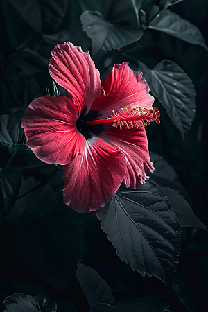 木槿花唯美自然摄影图