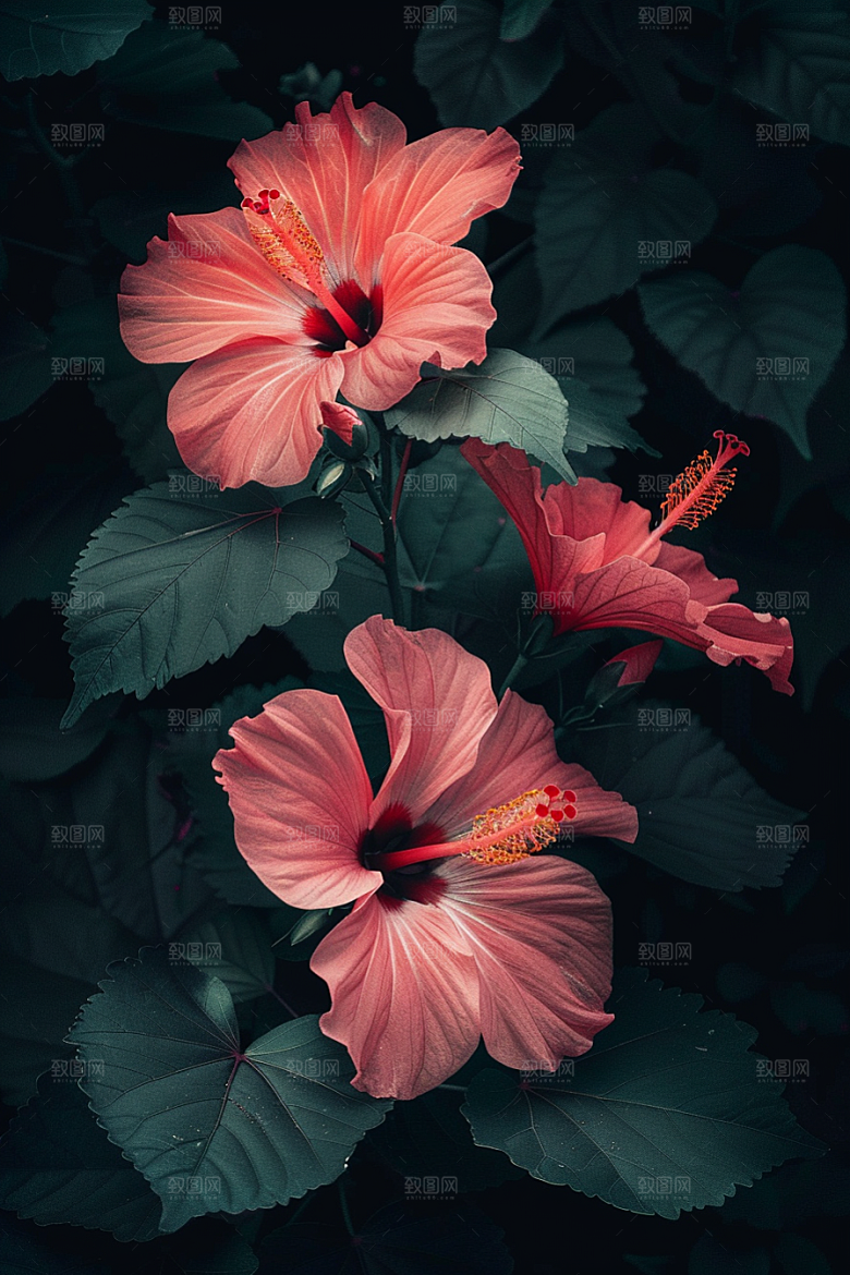 木槿花花朵自然摄影图