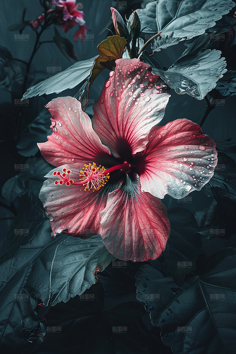 木槿花高清夏天摄影图