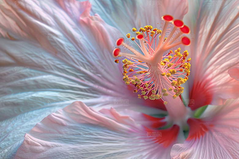 木槿花自然夏天摄影图