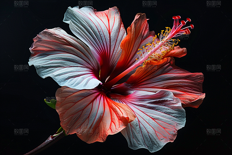 木槿花自然夏季摄影图