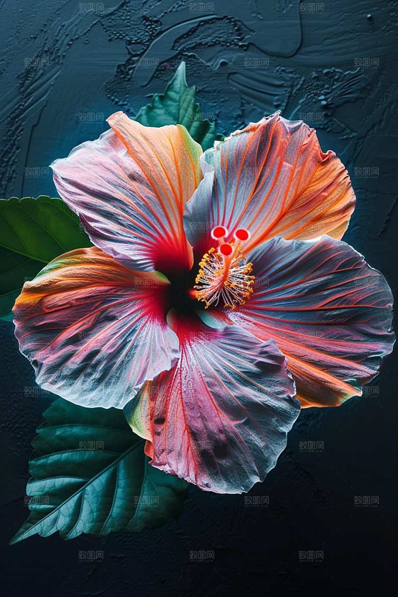 木槿花自然花朵摄影图