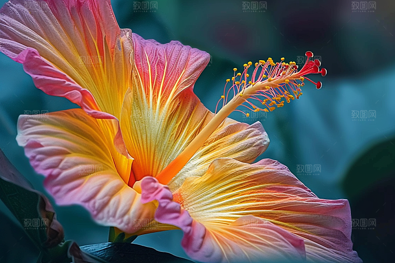 木槿花夏季清新摄影图